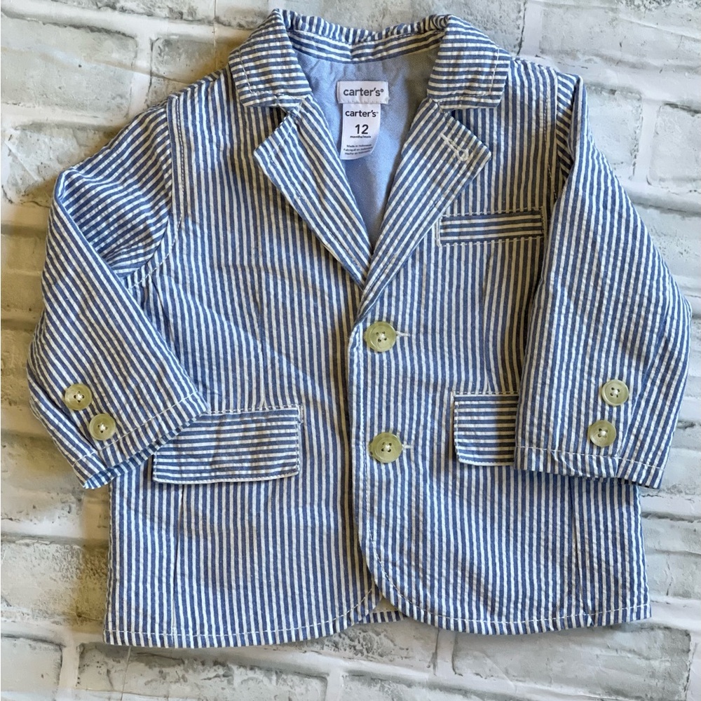 Carter's Striped Kids Blazer with White and Blue